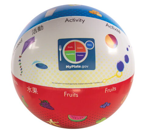 55004 MyPlate Toss Up Beach Ball Game - Logo Side