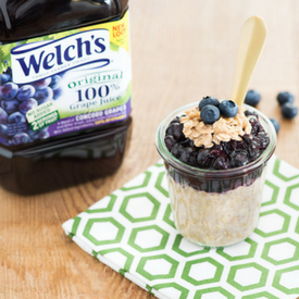 Fresh Baby - Overnight Oats with Grape and Berry Compote Image