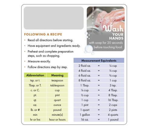 44045E Recipe Helper Magnifier Card - Front