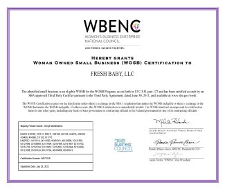 Fresh Baby - WOSB Certificate 2022